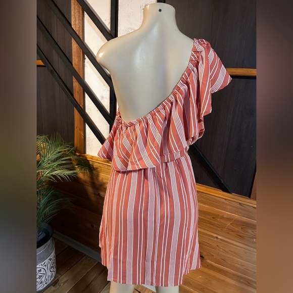 She and Sky salmon dress with white stripes size L pre loved - Picture 10 of 12